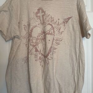 SOLD OUT-Magnolia Pearl Moonlight Sovereign Heart Flaming Arrow Tee Shirt OS